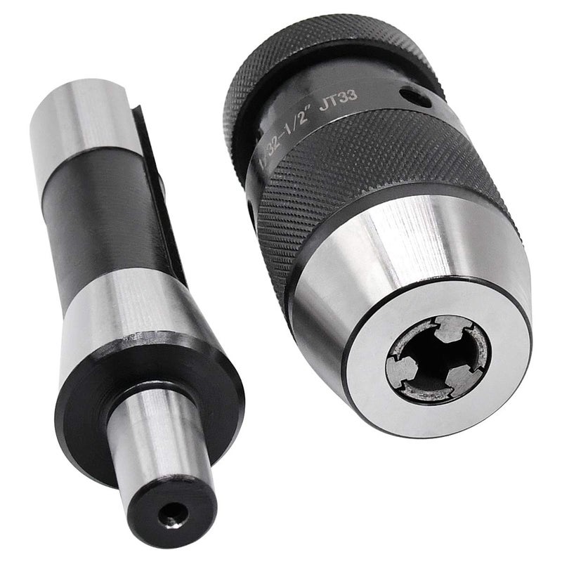 Earl Diamond Super Heavy Duty 1/32"-1/2" Drill Chuck with R8 Shank Adapter Precision Integrated Keyless Drill Chuck (JT33) - Image 3